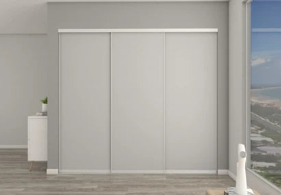 Raw Gyprock & Mirror Sliding Wardrobe Door - QuickFit Wardrobes