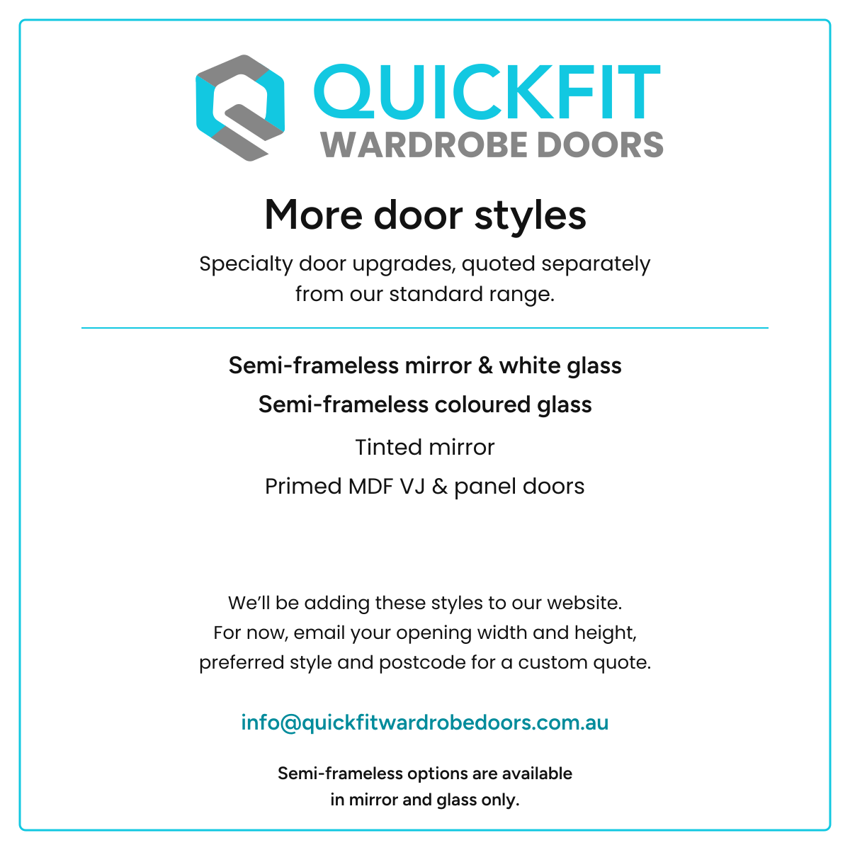 Vinyl Sliding Wardrobe Doors