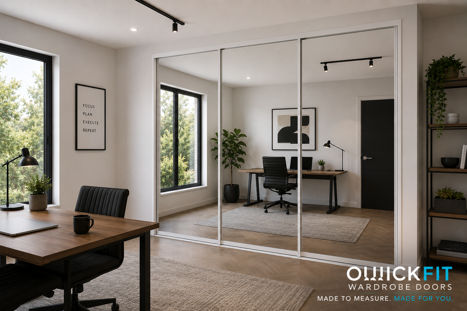 Mirror Sliding Wardrobe Door - QuickFit Wardrobes