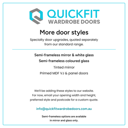 Vinyl & Mirror Sliding Wardrobe Doors